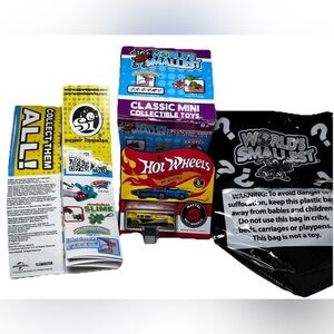 World's Smallest HOT WHEELS Yellow Hot Rod Mini Toy Blind Surprise NEW OPEN BOX